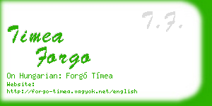timea forgo business card